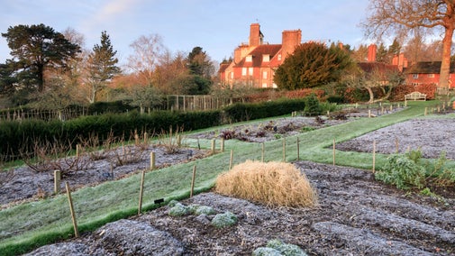 The garden in winter at Standen, Sussex